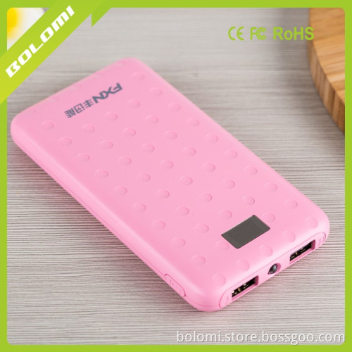 Dual usb output LCD power bank 10000mah portable backup battery charger power bank, usb multi mobile phone charger.